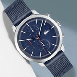 Buy Shop Lacoste Replay Chronograph Blue Dial Blue Leather Strap Watch for Men - 2011176 USA Online