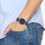 Buy Shop Lacoste Replay Chronograph Blue Dial Blue Leather Strap Watch for Men - 2011176 USA Online