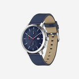 Buy Shop Lacoste Replay Chronograph Blue Dial Blue Leather Strap Watch for Men - 2011176 USA Online