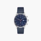 Buy Shop Lacoste Replay Chronograph Blue Dial Blue Leather Strap Watch for Men - 2011176 USA Online