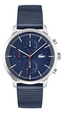 Buy Shop Lacoste Replay Chronograph Blue Dial Blue Leather Strap Watch for Men - 2011176 USA Online