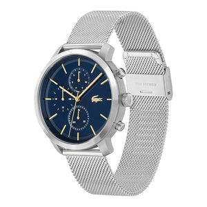Buy Shop Lacoste Replay Chronograph Blue Dial Silver Mesh Strap Watch for Men - 2011256 USA Online