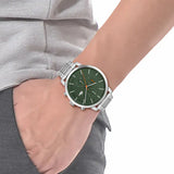 Buy Shop Lacoste Replay Green Dial Silver Steel Strap Watch for Men - 2011178 USA Online