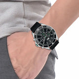 Buy Shop Lacoste Tiebreaker Chronograph Black Dial Black Silicone Strap Watch for Men - 2011152 USA Online