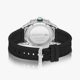 Buy Shop Lacoste Tiebreaker Chronograph Black Dial Black Silicone Strap Watch for Men - 2011152 USA Online