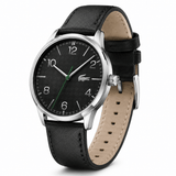 Buy Shop Lacoste Vienna Black Dial Balck Leather Strap Watch for Men - 2011074 USA Online
