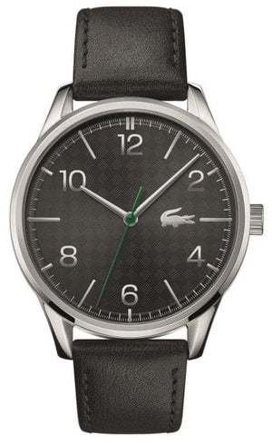 Buy Shop Lacoste Vienna Black Dial Balck Leather Strap Watch for Men - 2011074 USA Online