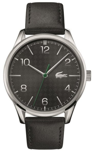 Buy Shop Lacoste Vienna Black Dial Balck Leather Strap Watch for Men - 2011074 USA Online