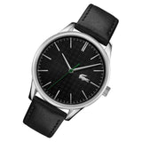 Buy Shop Lacoste Vienna Black Dial Black Leather Strap Watch for Men - 2011047 USA Online