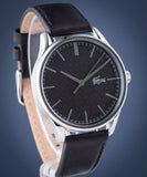 Buy Shop Lacoste Vienna Black Dial Black Leather Strap Watch for Men - 2011047 USA Online