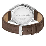 Buy Shop Lacoste Vienna Blue Dial Brown Leather Strap Watch for Men - 2011046 USA Online