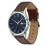 Buy Shop Lacoste Vienna Blue Dial Brown Leather Strap Watch for Men - 2011046 USA Online