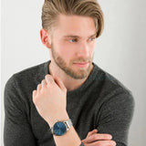 Buy Shop Lacoste Vienna Blue Dial Silver Steel Strap Watch for Men - 2011049 USA Online