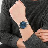 Buy Shop Lacoste Vienna Blue Dial Silver Steel Strap Watch for Men - 2011049 USA Online