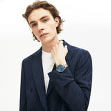 Buy Shop Lacoste Vienna Blue Dial Silver Steel Strap Watch for Men - 2011049 USA Online