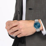 Buy Shop Lacoste Vienna Blue Dial Silver Steel Strap Watch for Men - 2011049 USA Online