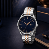 Buy Shop Lacoste Vienna Blue Dial Two Tone Steel Strap Watch for Men - 2011048 USA Online