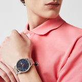 Buy Shop Lacoste Vienna Blue Dial Two Tone Steel Strap Watch for Men - 2011048 USA Online