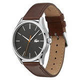 Buy Shop Lacoste Vienna Grey Dial Brown Leather Strap Watch for Men - 2011045 USA Online