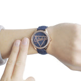 Buy Shop Guess Little Flirt Quartz Blue Dial Blue Leather Strap Watch For Women - W0456L6 USA Online