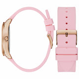 Buy Shop Guess Clarity Gold Dial Pink Silicone Strap Watch for Women - GW0109L2 USA Online
