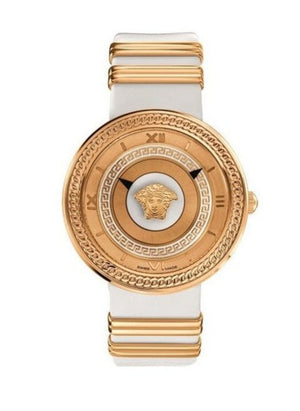 Buy Shop Versace V Metal Icon Gold Dial White & Gold Strap Watch for Women - VLC040014 USA Online