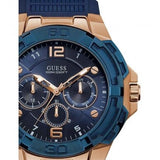 Buy Shop Guess Genesis Quartz Blue Dial Blue Silicone Strap Watch For Men - W1254G3 USA Online