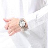 Buy Shop Emporio Armani Kappa Quartz Silver Dial Two Tone Mesh Bracelet Watch For Men - AR11093 USA Online