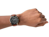 Fossil Townsman Chronograph Gray Dial Brown Leather Strap Watch for Men - FS5522