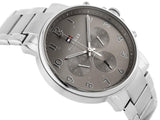 Buy Shop Tommy Hilfiger Chronograph Grey Dial Silver Steel Strap Watch for Men - 1710382 USA Online