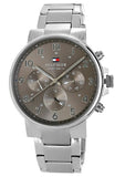Buy Shop Tommy Hilfiger Chronograph Grey Dial Silver Steel Strap Watch for Men - 1710382 USA Online