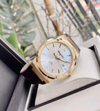 Buy Shop Salvatore Ferragamo F-80 Classic Silver Dial Brown Leather Strap Watch for Men - SFDT00419 USA Online