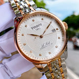 Buy Shop Tissot Le Locle Powermatic 80 Diamonds Silver Dial Two Tone Steel Strap Watch For Men - T006.407.22.036.01 USA Online