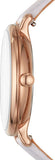 Buy Shop Fossil Jacqueline Mother of Pearl Dial Grey Leather Strap Watch for Women - ES4672 USA Online