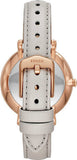 Buy Shop Fossil Jacqueline Mother of Pearl Dial Grey Leather Strap Watch for Women - ES4672 USA Online