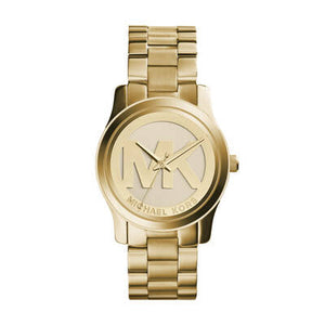 Buy Shop Michael Kors Runway Gold Dial Gold Steel Strap Watch for Women - MK5786 USA Online