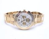 Buy Shop Michael Kors Wyatt Chronograph White Dial Gold Steel Strap Watch For Women - MK5933 USA Online