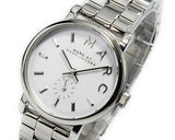 Marc Jacobs Baker White Dial Silver Steel Strap Watch for Women - MBM3246