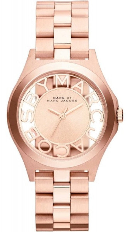 Buy Shop Marc Jacobs Henry Rose Gold Dial Rose Gold Steel Strap Watch for Women - MBM3293 USA Online