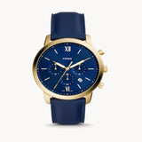Buy Shop Fossil Neutra Chronograph Blue Dial Blue Leather Strap Watch for Men - FS5790 USA Online