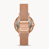 Buy Shop Fossil Jacqueline Three-Hand White Dial Rose Gold Mesh Bracelet Watch for Women - ES4534 USA Online