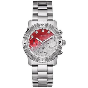 Buy Shop Guess Confetti Diamonds Silver Dial Silver Steel Strap Watch for Women - W0774L7 USA Online