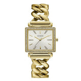 Buy Shop Guess Vanity Diamonds Silver Dial Gold Steel Strap Watch for Women - W1030L2 USA Online