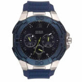 Buy Shop Guess Genesis Multi Function Analog Blue Dial Blue Rubber Strap Watch For Men - W1254G1 USA Online