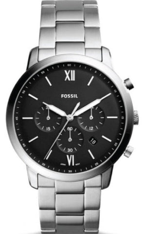 Buy Shop Fossil Neutra Chronograph Black Dial Silver Steel Strap Watch for Men - FS5384 USA Online