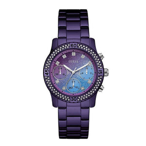 Buy Shop Guess Confetti Diamonds Purple Dial Purple Steel Strap Watch for Women - W0774L4 USA Online