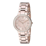 Buy Shop Fossil Virginia Pink Dial Pink Steel Strap Watch for Women - ES4482 USA Online