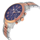 Buy Shop Fossil Grant Chronograph Blue Dial Two Tone Steel Strap Watch for Men - FS5024 USA Online