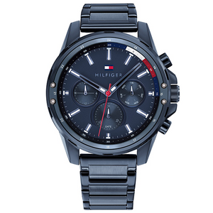 Buy Shop Tommy Hilfiger Mason Blue Dial Blue Steel Strap Watch for Men - 1791789 USA Online