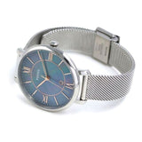 Buy Shop Fossil Jacqueline Mother of Pearl Blue Dial Silver Mesh Strap Watch for Women - ES4322 USA Online